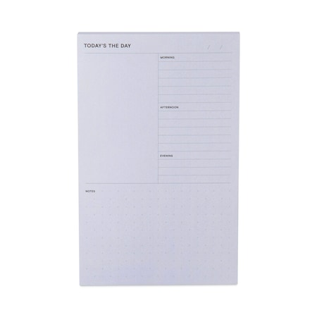 Noted By Post-It Brand Adhesive Daily Planner Sticky-Note Pads, Daily Planner Format, 4.9 in. x 7.7 in., Gray, 100 Sheets NTD58GRY